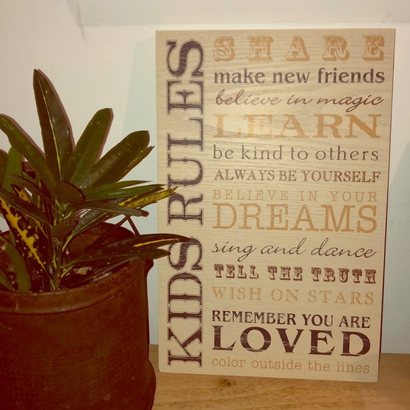 Wall Art Kids Rules Wall Decor Poshmark